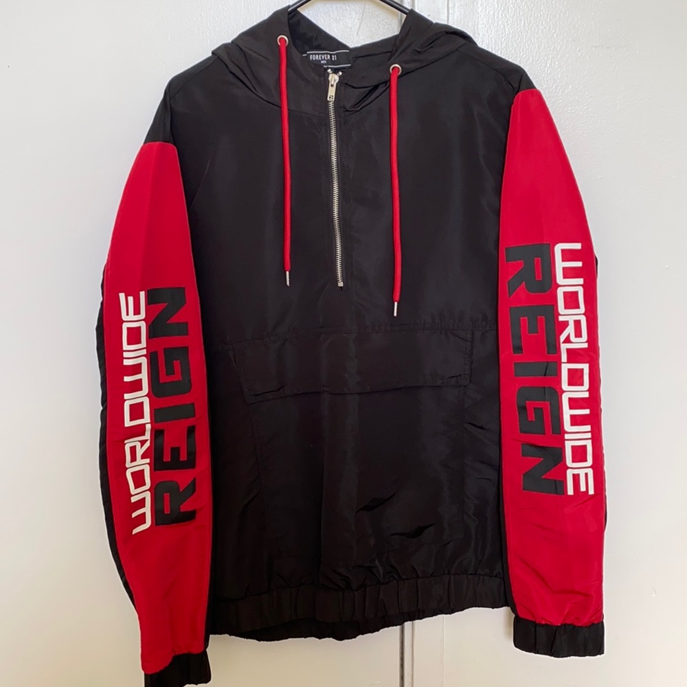 Black and Red Windbreaker